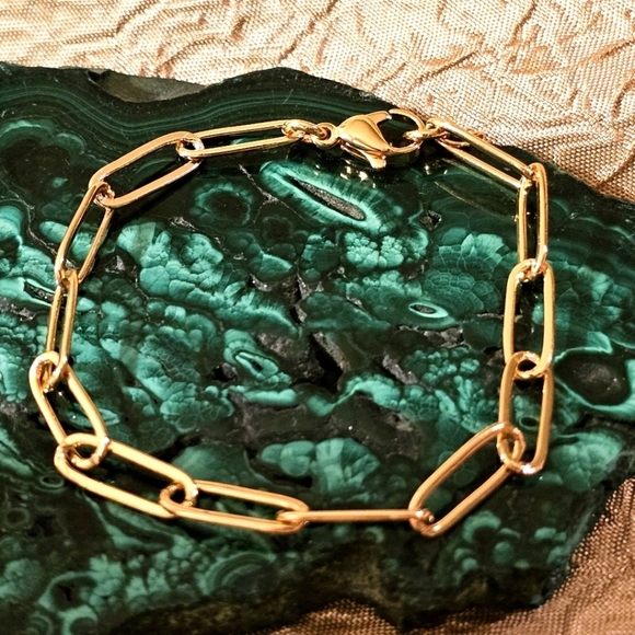Jewelry - NEW Gold Paperclip Link Bracelet B1P27